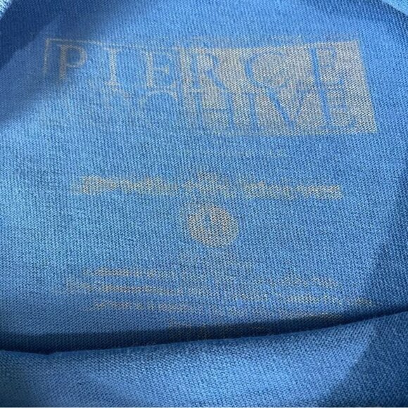 Vintage Pierce Archive Blue Graphic T Med Distressed Scottish Whisky Print Retro - Picture 2 of 8